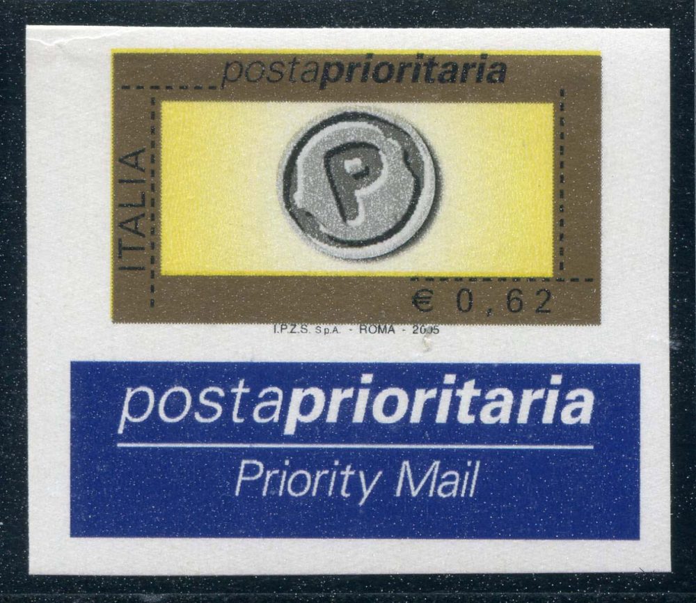 2005 Posta Prioritaria € 0,62  varietà non dentellato