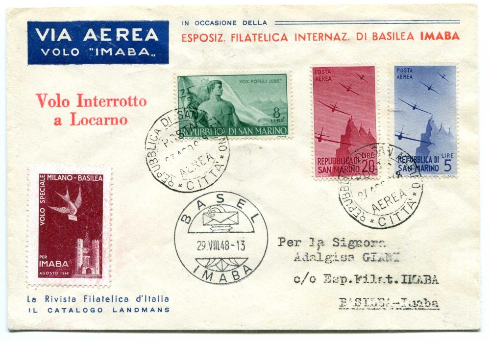 Volo IMABA Milano/Basilea del 29.8.48