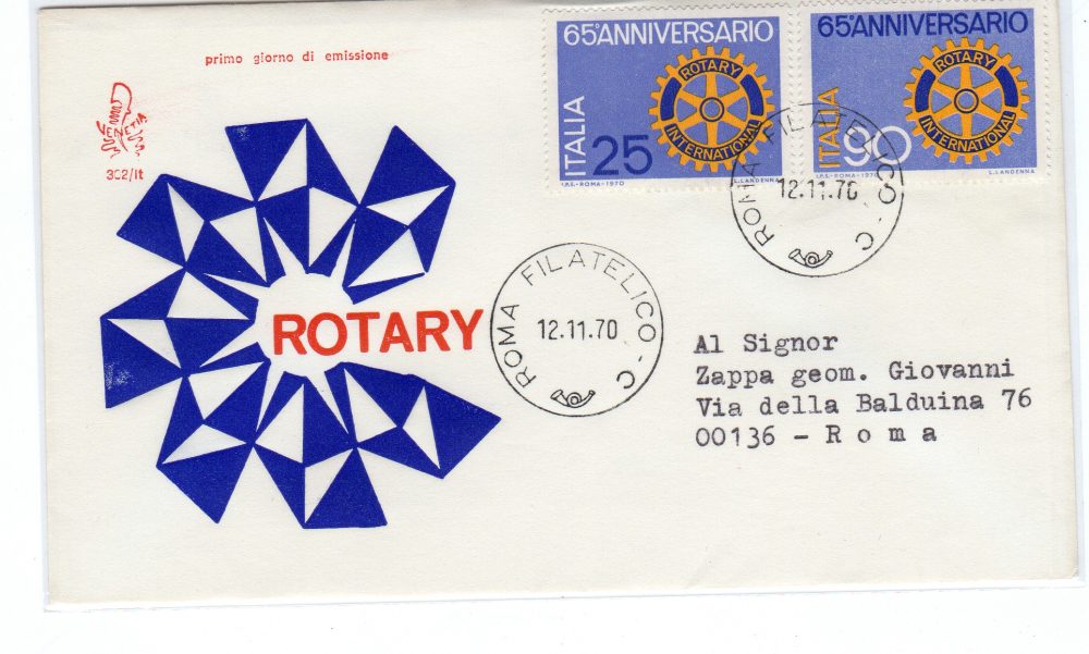 Italia FDC Venetia 1970 Rotary Club  viaggiata  per l'Italia