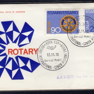 Italia FDC Venetia 1970 Rotary Club  viaggiata  per l'Italia 923