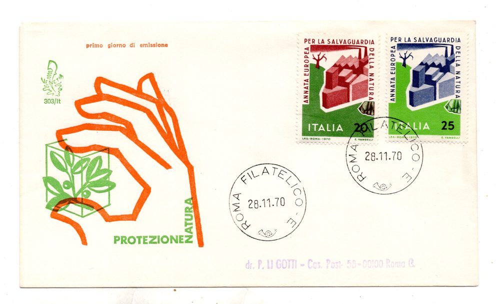 Italia FDC Venetia 1970 Salvaguardia della natura  viaggiata  per l'Italia