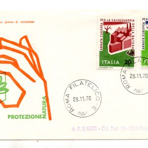 Italia FDC Venetia 1970 Salvaguardia della natura  viaggiata  per l'Italia