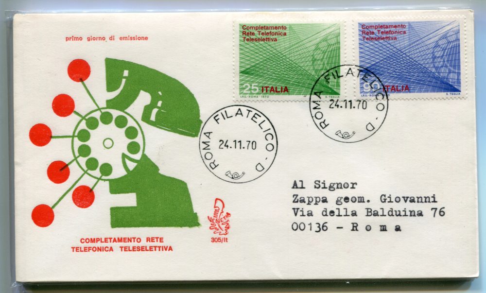 Italia FDC Venetia 1970 Teleselezione  viaggiata  per l'Italia