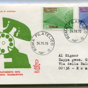 Italia FDC Venetia 1970 Teleselezione  viaggiata  per l'Italia