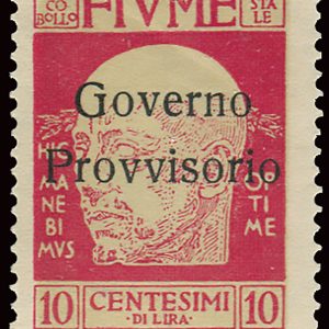 Fiume - Governo Provvisorio 10 c. inchiostro nero OCCASIONE