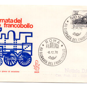 Italia FDC Venetia 1970 Giorn. Del Franc.  viaggiata  per l'Italia