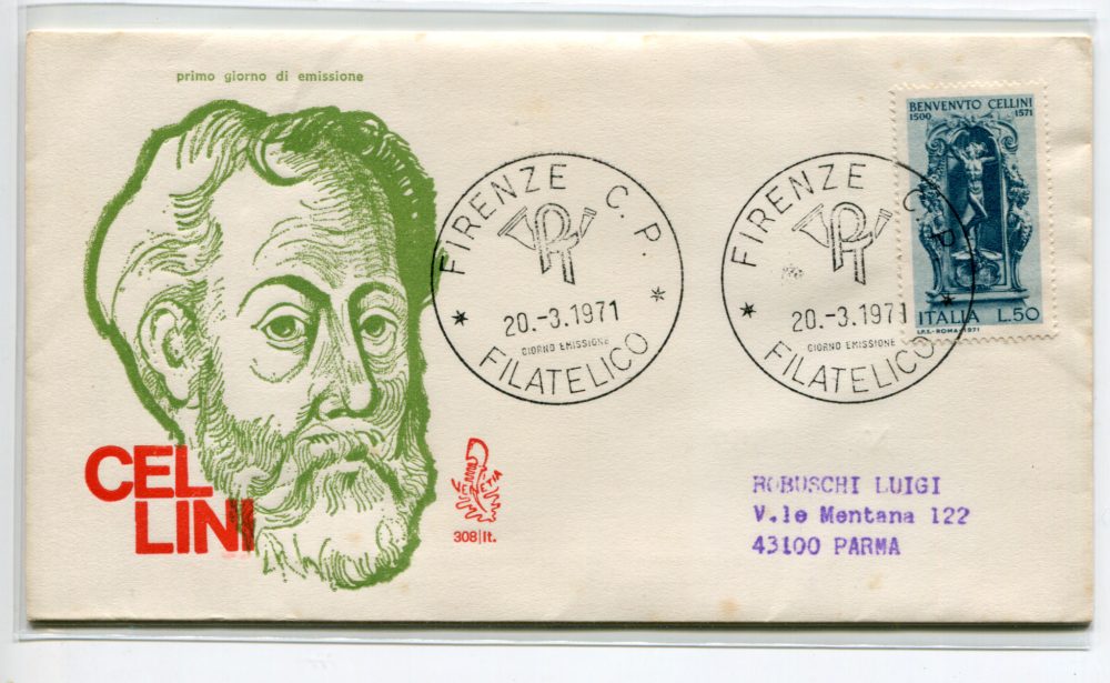 Italia FDC Venetia 1971 Cellini  viaggiata  per l'Italia