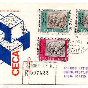 Italia FDC Venetia 1971 C.E.C.A.  viaggiata Racc. per l'Italia 947