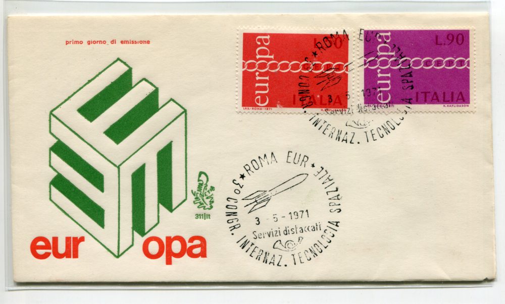 Italia FDC Venetia 1971 Europa  viaggiata  per l'Italia