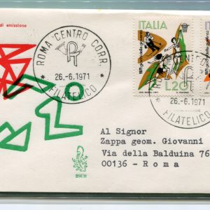 Italia FDC Venetia 1971 Giochi della Gioventù  viaggiata  per l'Italia 961