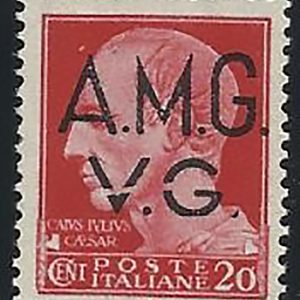 AMG. VG. - Imperiale Cent. 20 varietà filigrana lettere completa 10/10