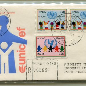 Italia FDC Venetia 1971 UNICEF  viaggiata Racc. per l'Italia