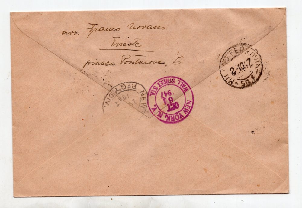 Trieste A - Posta Aerea Lire 50 su FDC