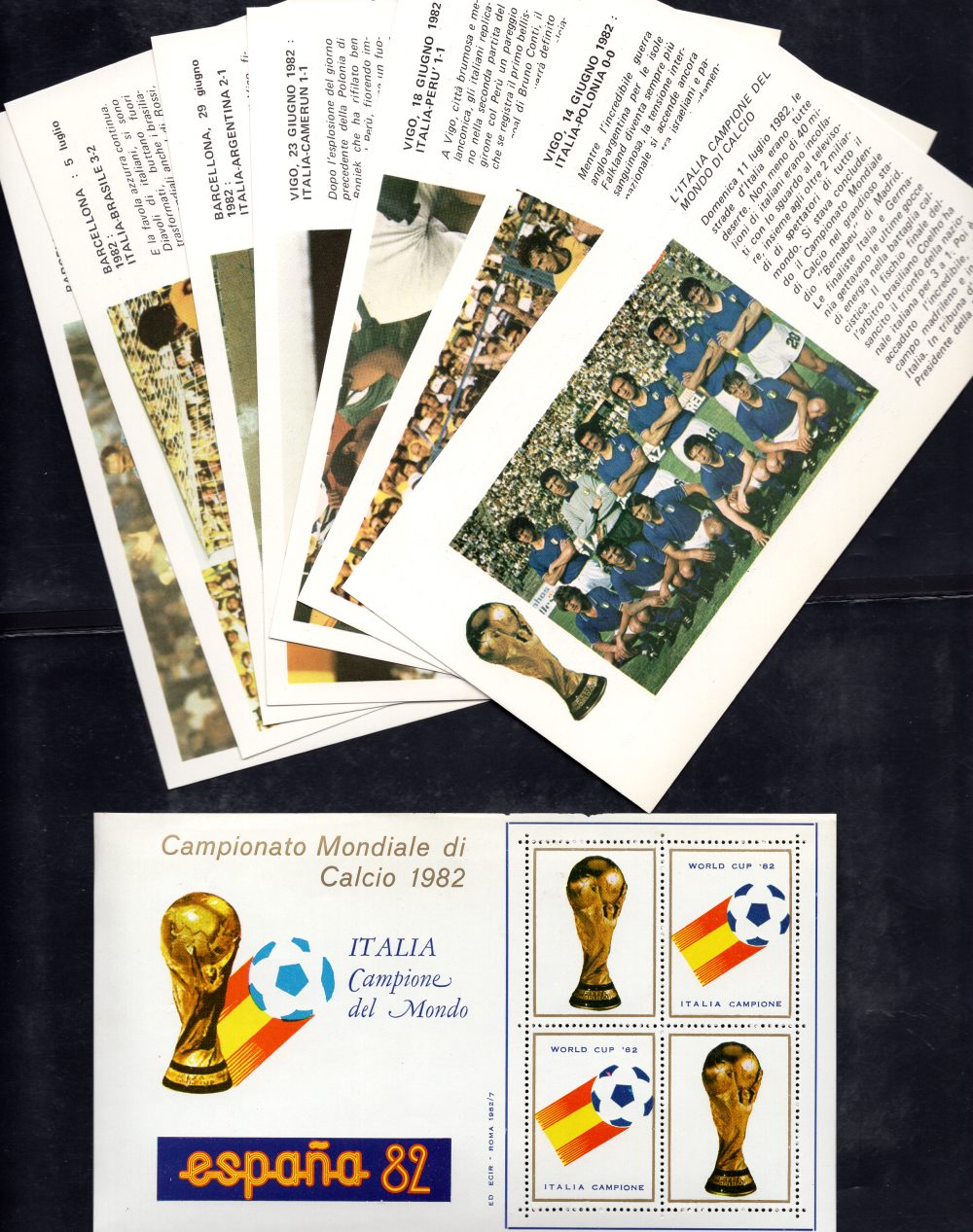 Mondiali di calcio Espana '82 le partite dell'Italia su buste FDC