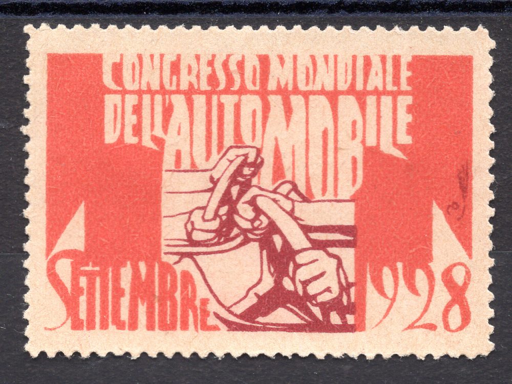 Erinnofilo Congresso Mondiale dell'Automobile 1928