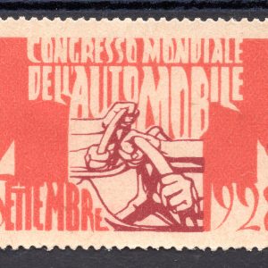 Erinnofilo Congresso Mondiale dell'Automobile 1928