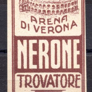Erinnofilo Arena di Verona 1928 - Nerone - Trovatore
