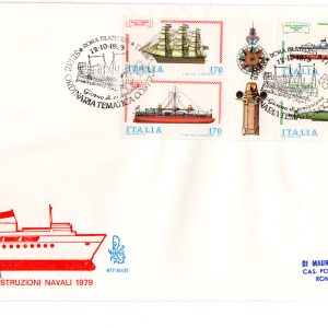 Italia 1982 Costruzioni aeronautiche blocco su FDC venetia viaggiato