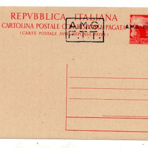 Trieste A - Democratica 20 + 20 l. rosso C.P. n. C 8B