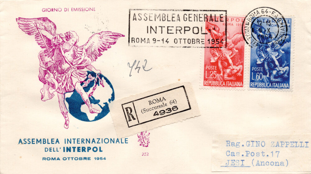 Interpol su FDC Venezia racc. per Jesi