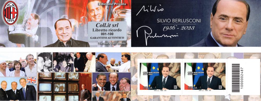 Libretto Calcio Silvio Berlusconi - Cat. Unificato n. LC 3/24 - Solo 76 esistenti