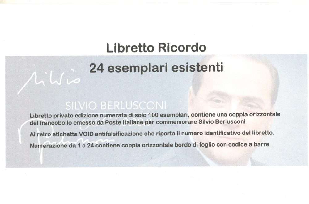 Libretto Calcio Silvio Berlusconi - Cat. Unificato n. LC 3/24 - Solo 76 esistenti