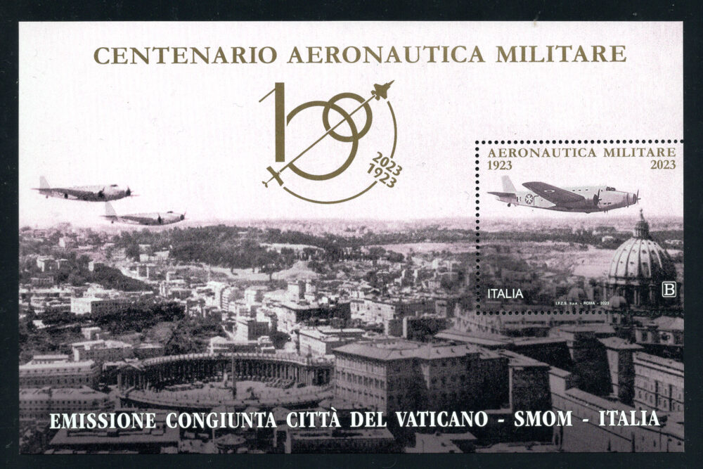 2023 ITALIA Centenario Aeronautica Militare foglietto - PERFETTO - emissione congiunta