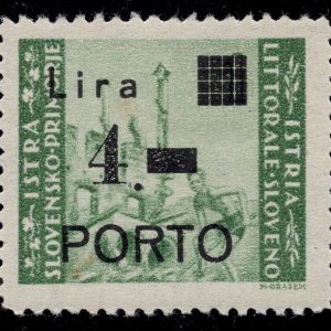 Istria Litorale Sloveno segnatasse Porto 1 lira varietà decalco