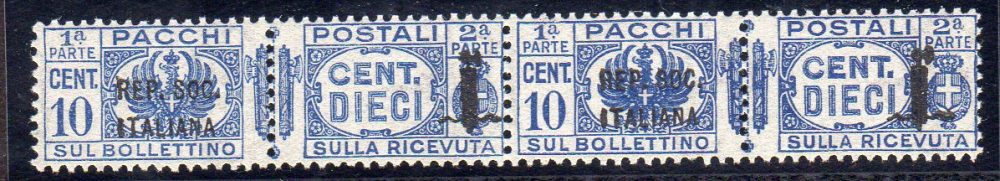G.N.R. - Cent. 75 n. 478a soprastampa di Verona capovolta