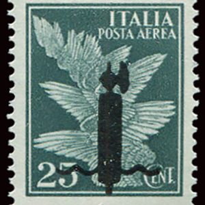 G.N.R. - Cent. 75 n. 478a soprastampa di Verona capovolta
