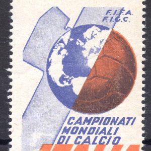 Calcio - Erinnofilo commemorativo dei Campionati Mondiali di Calcio del 1934 preparato a cura della FIFA e FIGC