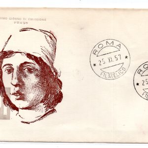 Italia 1957 Filippo Lippi su FDC Venetia non viaggiata