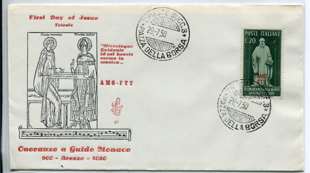 Trieste A - 1950 Guido d'Arezzo su busta Venetia non viaggiata