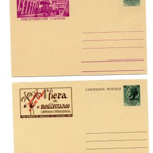 Trieste A - C.P. Lire 20 "Fiere d'Italia" n. C 24/25 le due cartoline nuove perfette