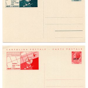 Trieste A - C.P. Lire 20 e 35 "Mostra d'Oltremare" n. C 27/28 - le due cartoline nuove perfette