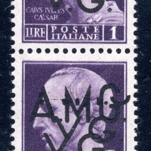 AMG. VG. Lire 1 varietà doppia VG solo due esemplari noti