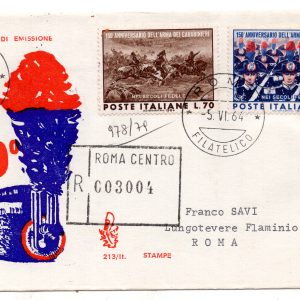 Italia FDC Venetia 1964 150° Ann. Carabinieri  viaggiata Racc. Italia