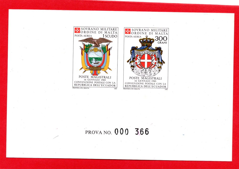 SMOM 1969 Uniformi n. 36/40 serie non dentellata senza filigrana