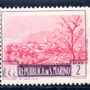 Paesaggi Lire 3 n. 344a varietà centro spostato in alto - MNH