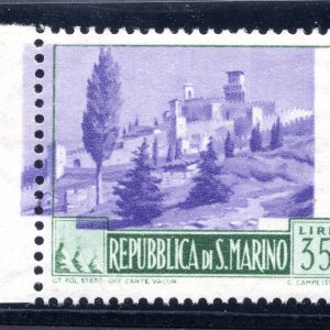 Paesaggi Lire 3 n. 344a varietà centro spostato in alto - MNH