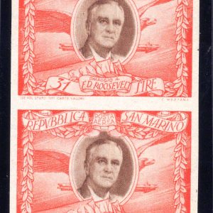 Roosevelt Lire 31 P.A. n. 65b coppia non dentellata - MNH