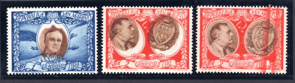 Roosevelt Lire 31 P.A. n. 65b coppia non dentellata - MNH