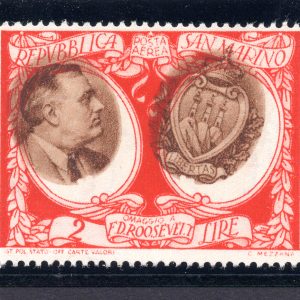 Roosevelt Lire 31 P.A. n. 65b coppia non dentellata - MNH