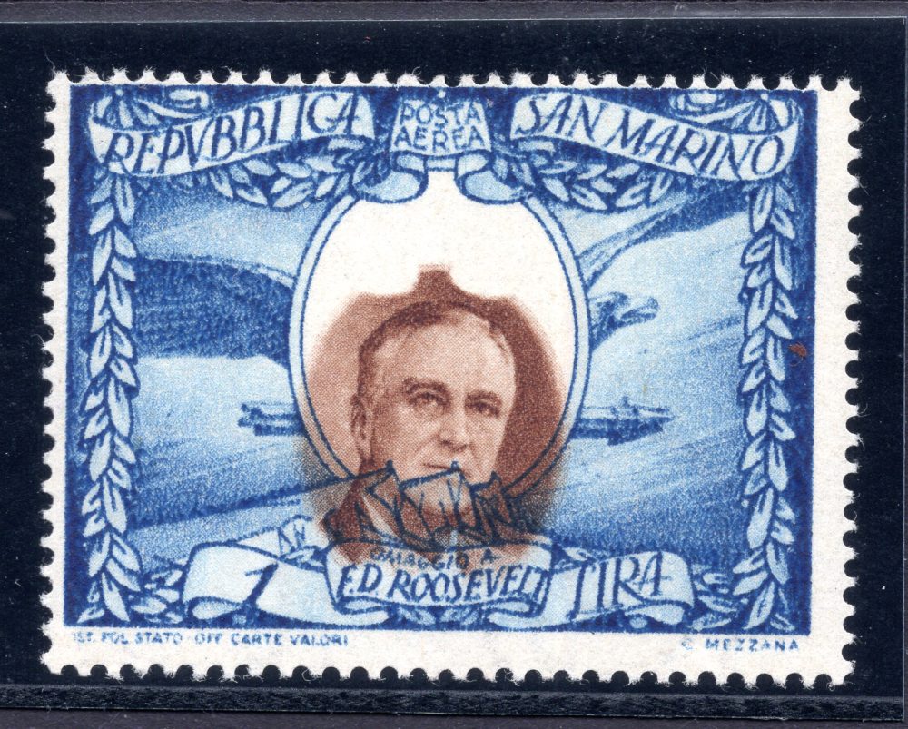 Roosevelt Lire 31 P.A. n. 65b coppia non dentellata - MNH