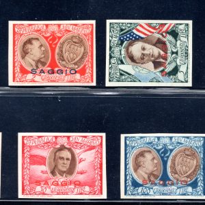 Roosevelt Posta Aerea erei 8 valori non dentellati SAGGIO