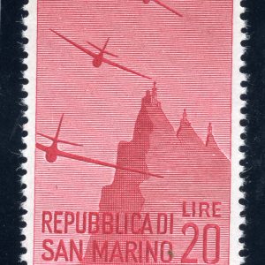 Roosevelt Posta Aerea erei 8 valori non dentellati SAGGIO