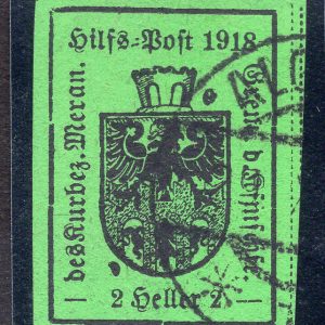 Merano Stemma 2 heller verde II° tipo n. 6 - firmato
