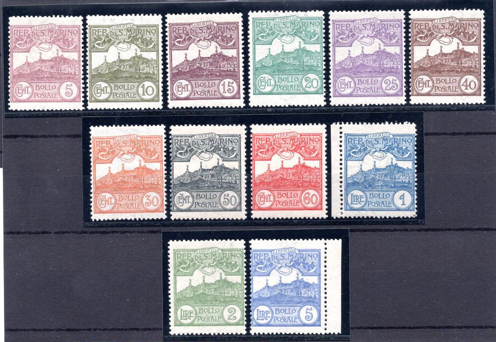 1939 Sede Vacante n. 61/67 serie con certificato