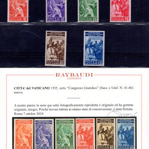 1935 Congresso Giuridico n. 41/46 serie con certificato - MNH