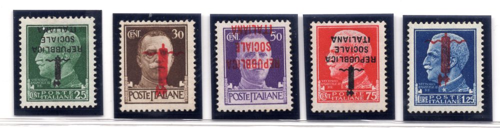 GNR Cent. 50 n. 477a soprastampa capovolta - MNH